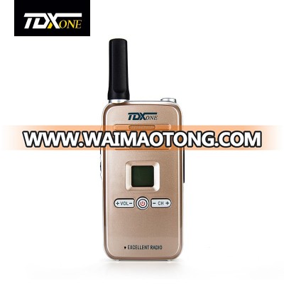 TDX Mini Professional Walkie Talkie 5W UHF 400-480MHz PTT Portable Ultra-Slim Two Way Radio Interphone 99 Channel 2-5km